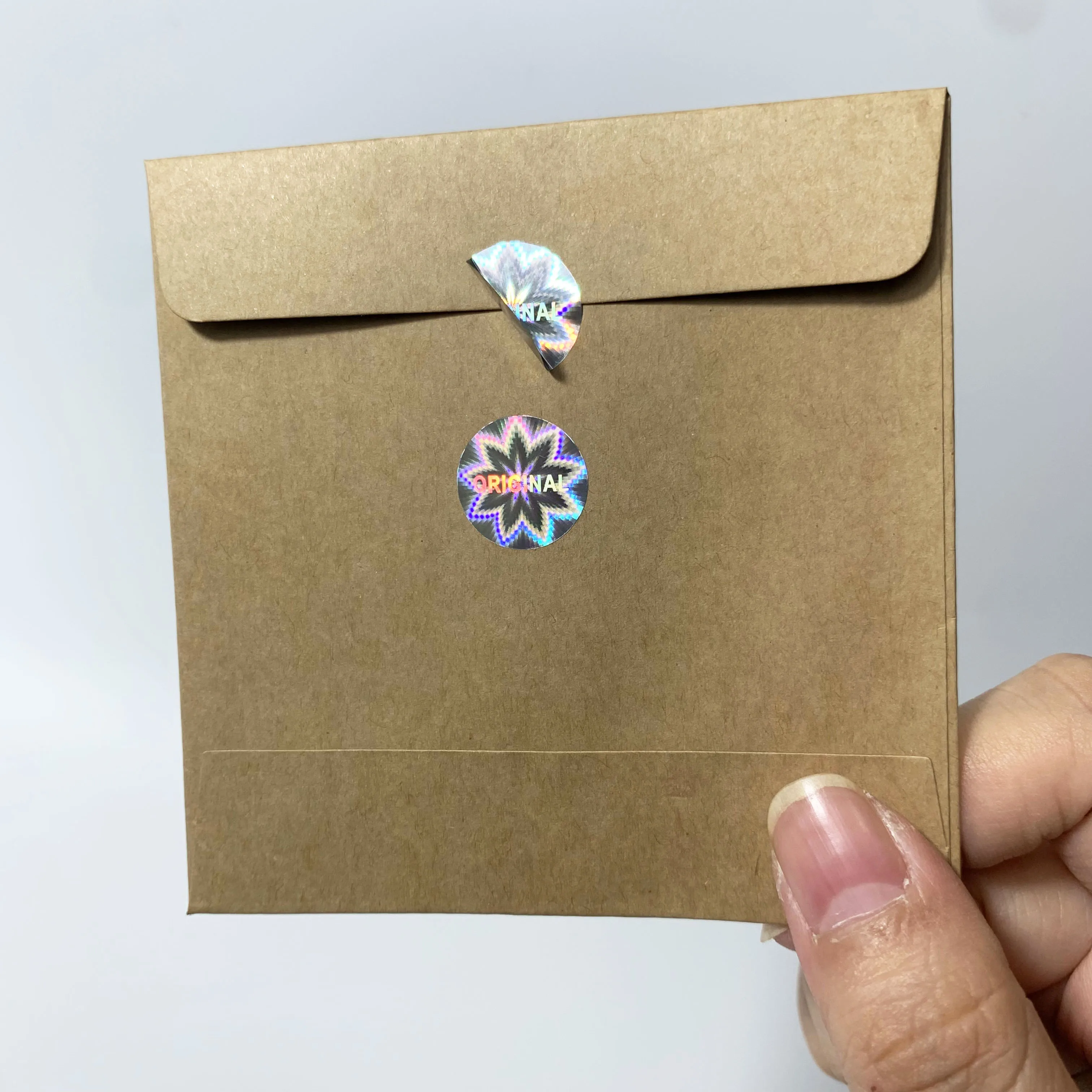 200 pz/400 pz Rotondo 15x15mm Etichetta Adesiva Ologramma Originale Facile da Rimuovere, Elettronica, Imballaggio di Gioielli adesivi Decorativi