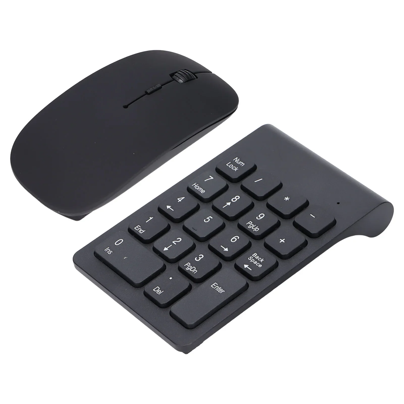 

2.4G Wireless Number Keypad and Mouse Set 18 Keys Numeric Keyboard 1200DPI Mouse for Notebook Computer Accounting Banking