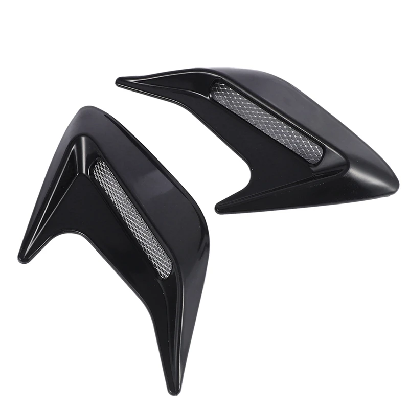 1 Pcs Universal Car Truck Hood Air Flow Intake Hood Scoop Vent & 2Pcs Vent Air Flow Mudguard Intake Sticker