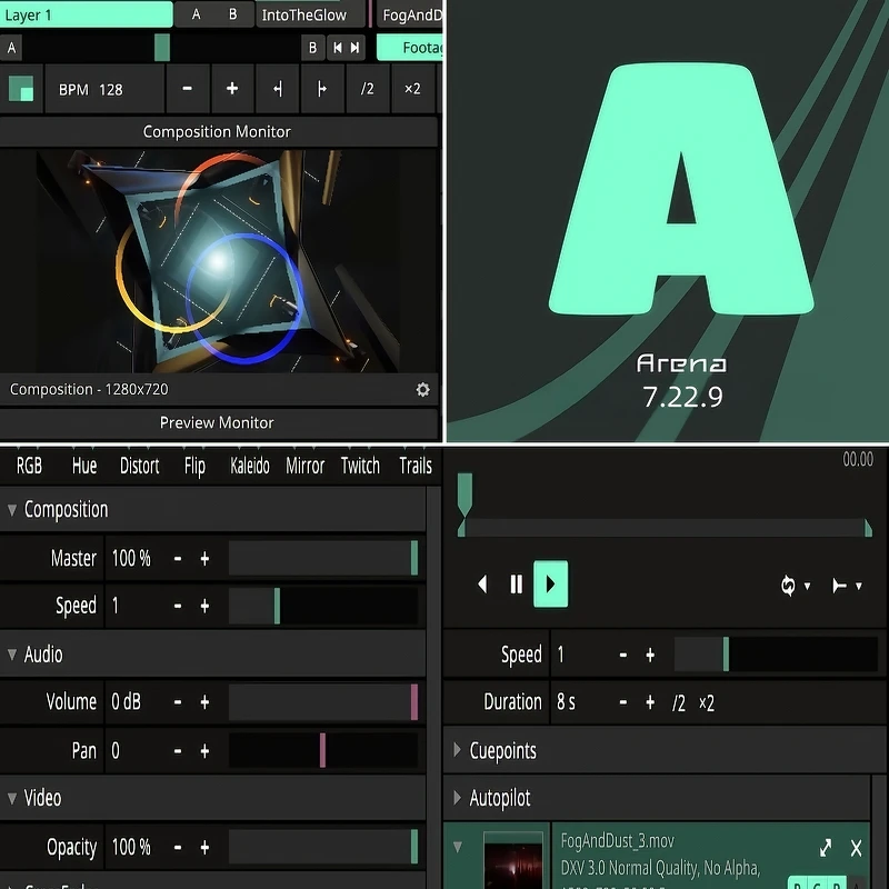 

Профессиональное программное обеспечение VJ Resolume Arena 7.22.9 DJ Lighting Программное обеспечение Обновление программного обеспечения