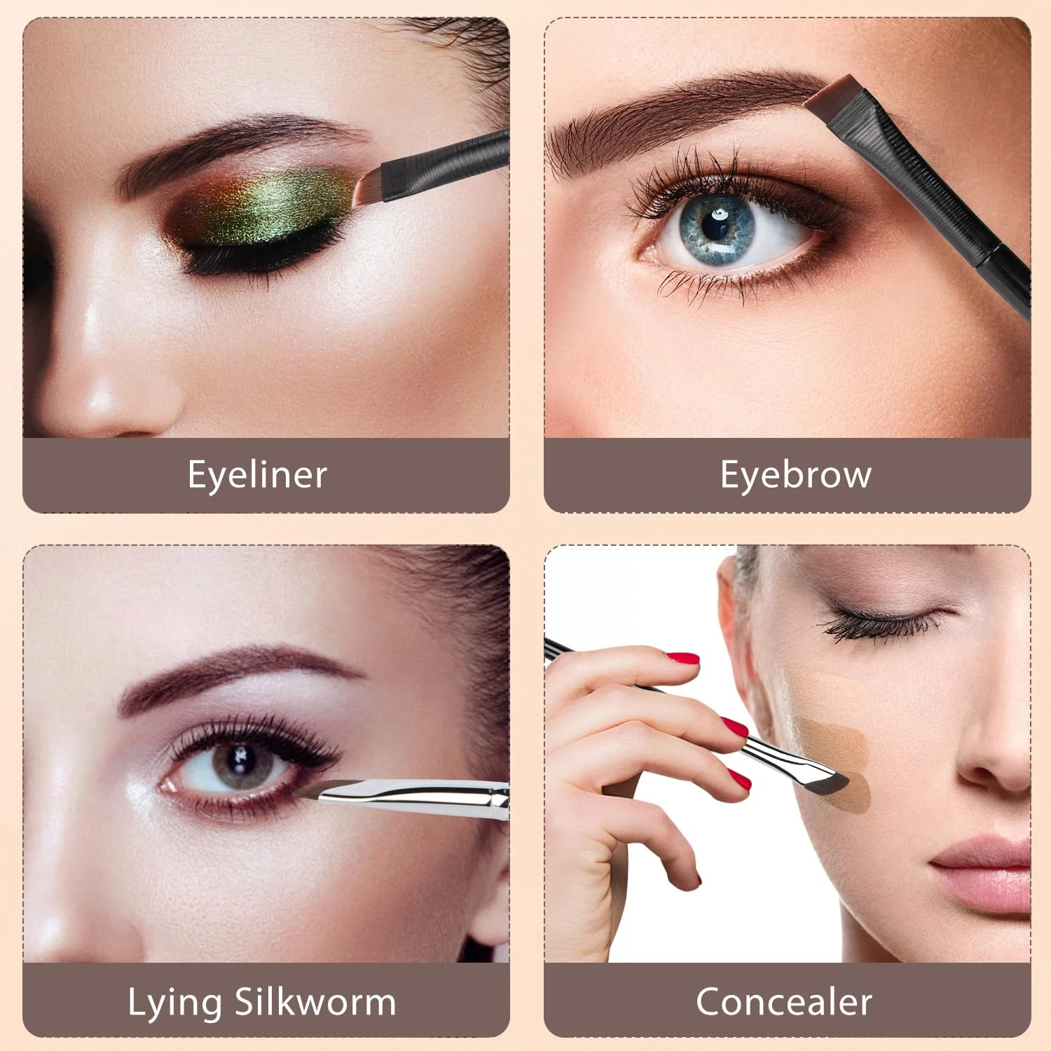 Il trucco impeccabile sembra raggiunto con 5 pennelli per eyeliner ultrasottili: versatili, precisi, perfetti per gli appassionati di bellezza. Crea S