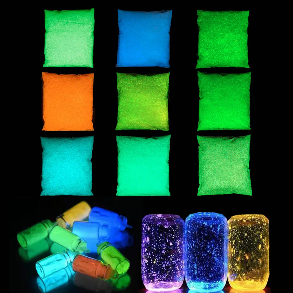 20g Colorful Luminous Sand Stone Fluorescent Super Phosphor Powder Glow in the Dark Pigment For DIY Epoxy Resin Mold Fillings