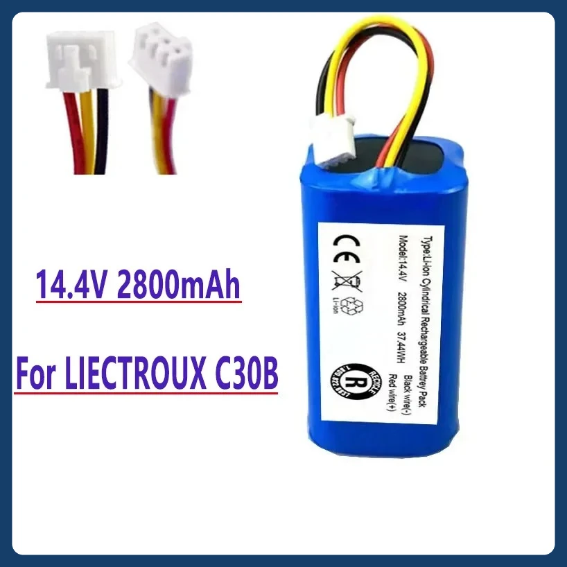 

For 14.4V 2800mAh Lithium Cell Battery C30B Robot Vacuum Cleaner, Replacement Spare Part for C30B, Long-Lasting Energy Output
