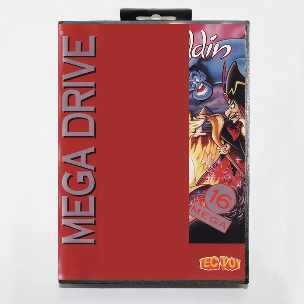Nueva llegada Aladdin MD tarjeta de juego 16 bits BR cubierta para Sega Megadrive Genesis consola de videojuegos