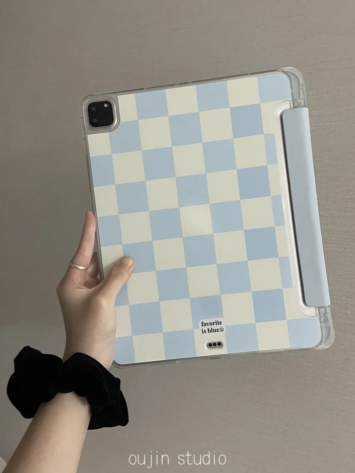 Korean ins niche design simple checkerboard pattern tablet protective case suitable for Air4/10.2 inch 2021/20222020/11 inch min