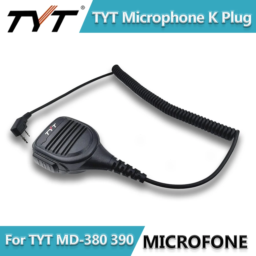 TYT PTT ميكروفون K التوصيل ل TYT MD-UV380 MD-UV390 TH-UV8000D Baofeng UV-5R UV-82 راديو اتجاهين