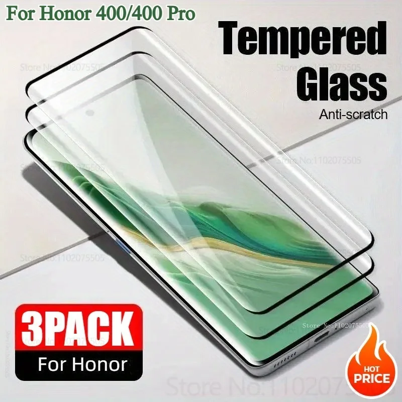 Pack 3 Vetro Temperato Per Schermo Hd Per Honor 400 Pro/400/100 Pro/100 Pellicola Protettiva Di Facile Installazione 200 Pro/200 Pellicola Resistente All'olio