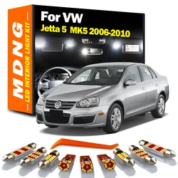 MDNG 14Pcs Canbus For Volkswagen VW Jetta 5  MK5 2006 2007 2008 2009 2010 LED Bulb Interior Map Trunk Dome Light Kit Accessories