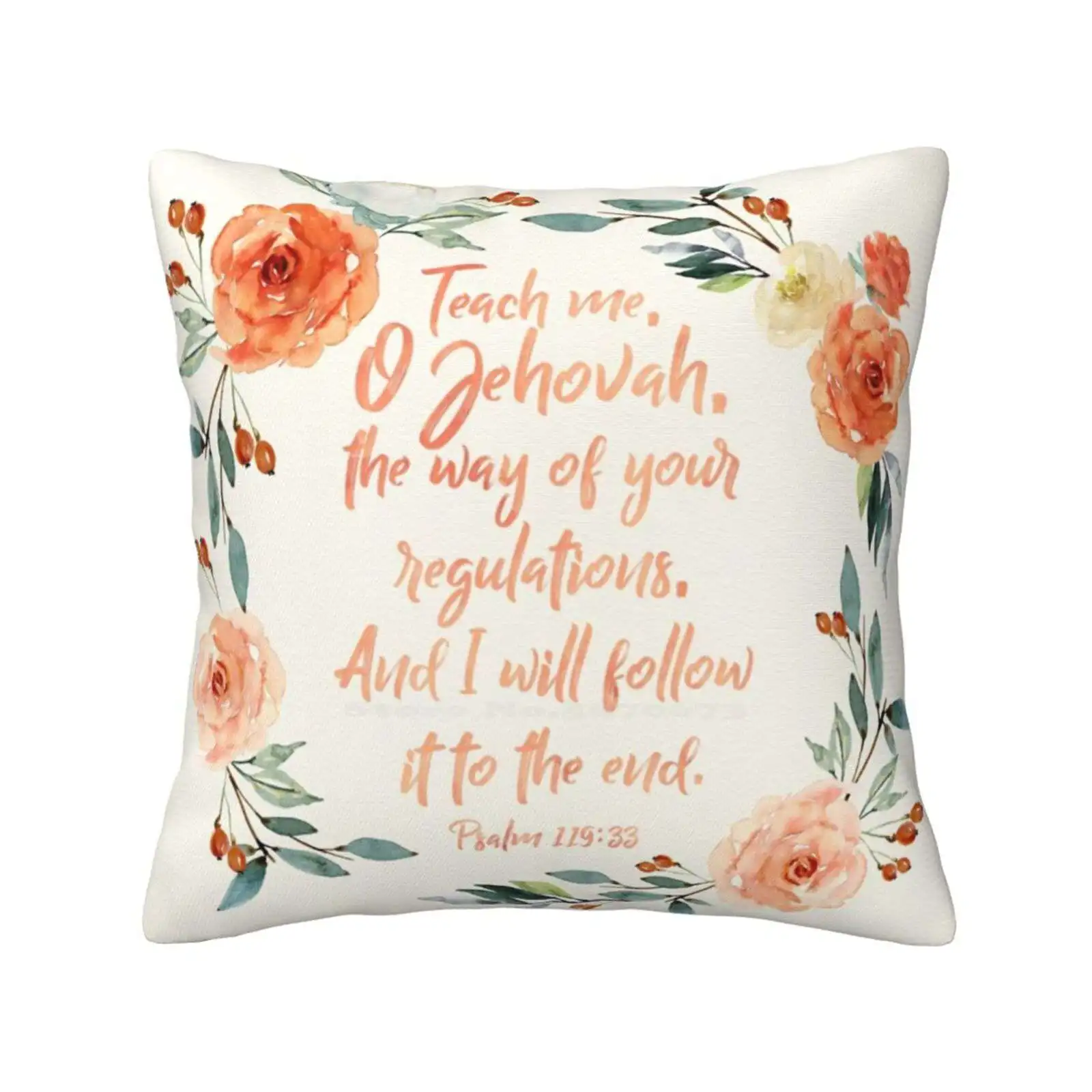 Psalm 119 : 33 Funny Cute Decor Square Pillowcase Pioneer Service School 2017 Pss Ideas For Pioneers Jw Arts And Jenielson