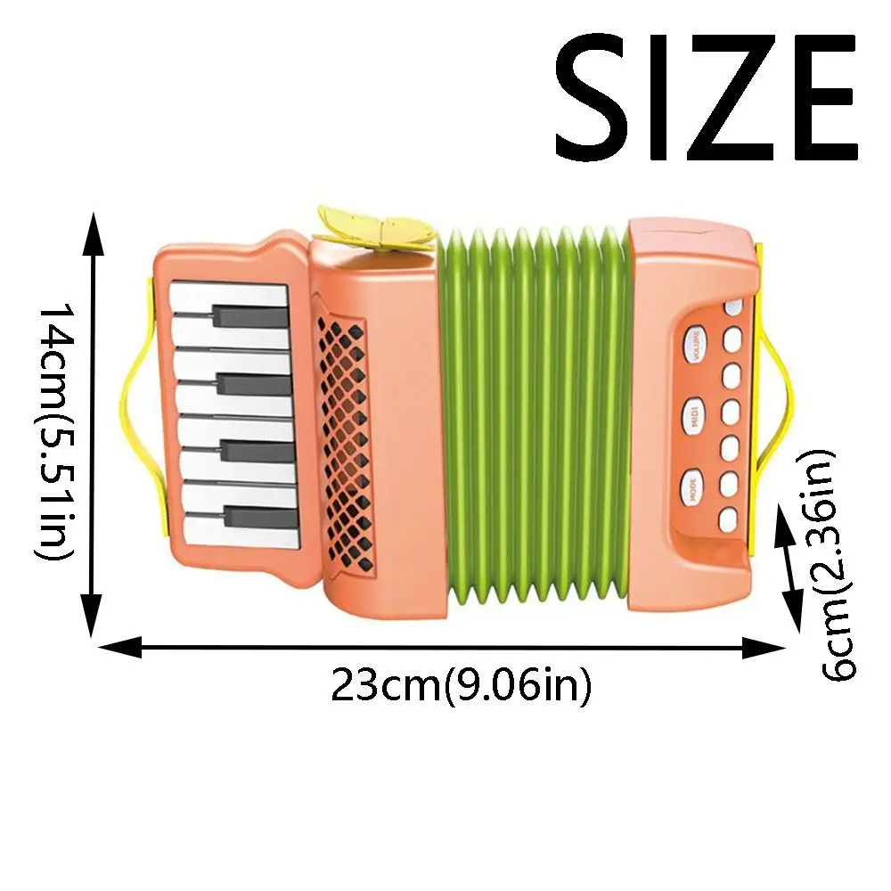 Acordeón de Tamaño Pequeño, Instrumento Musical Interactivo para la Iniciación Musical, Ejercicio de Agarre, Compacto, Sonoro, para Niños