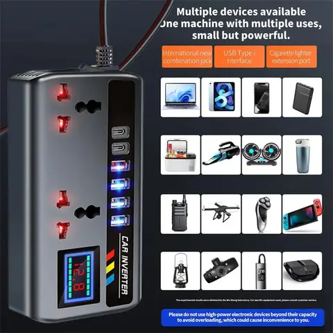 12 best sales car battery inverter - №7