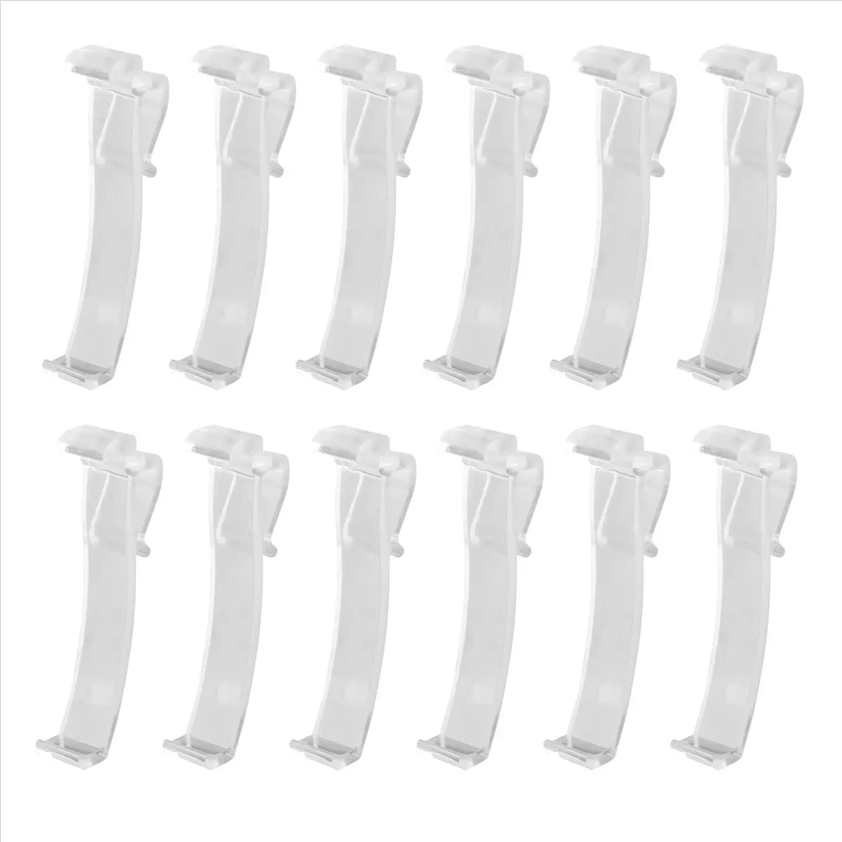 ABZF 2026 2.5 Inch Valance Clips Window Blind Clips Clear Plastic Valance Retainer Holder Hidden Valance Clips(12 Pieces)