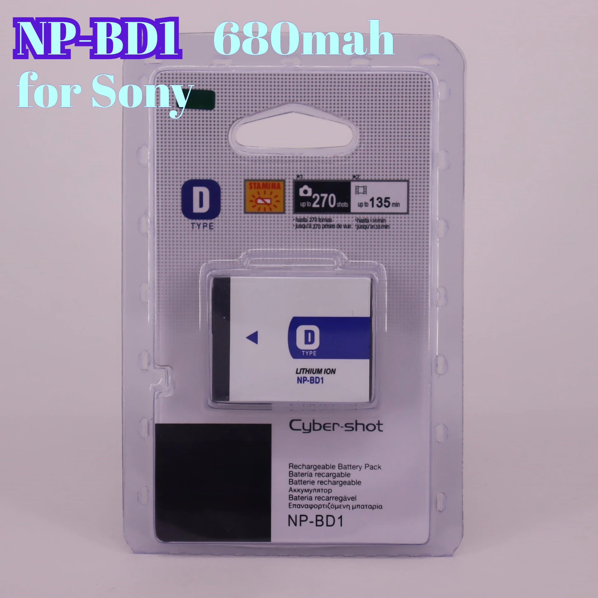 NP-BD1 NP-FD1 Replacement Battery 680mAh Fully Decoded for Sony Cyber-shot DSC-TX1 T900 T700 T77 T99 T500 Digital Camera
