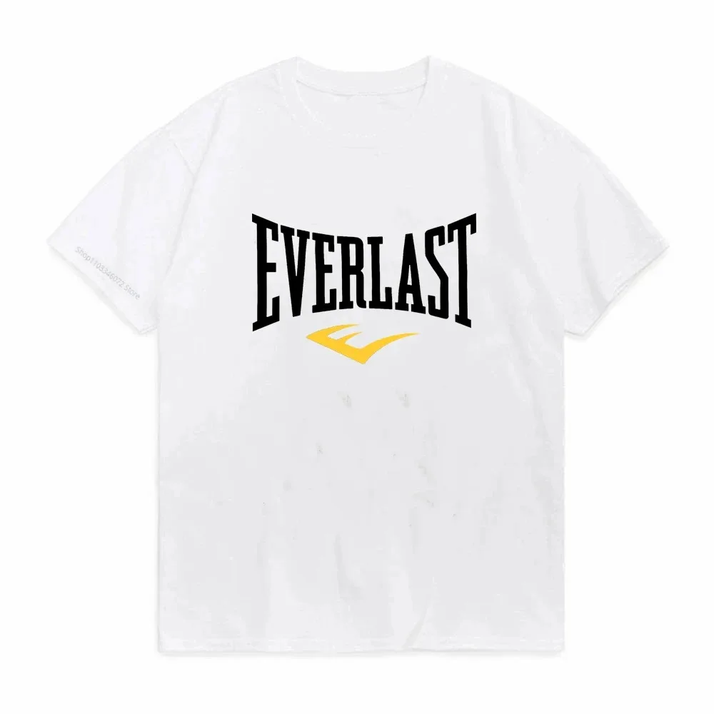 

2025 Summer Boxing EVERLAST Loose Casual Short Sleeve T-shirt Alphabet Print T-shirt Fitness Blazer T-shirt Comfortable
