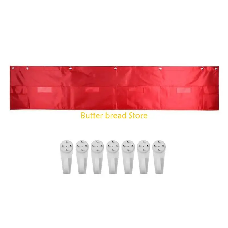 

W89C Wall Storage Pocket Chart Horizontal Folder Organizers Bag for School Office