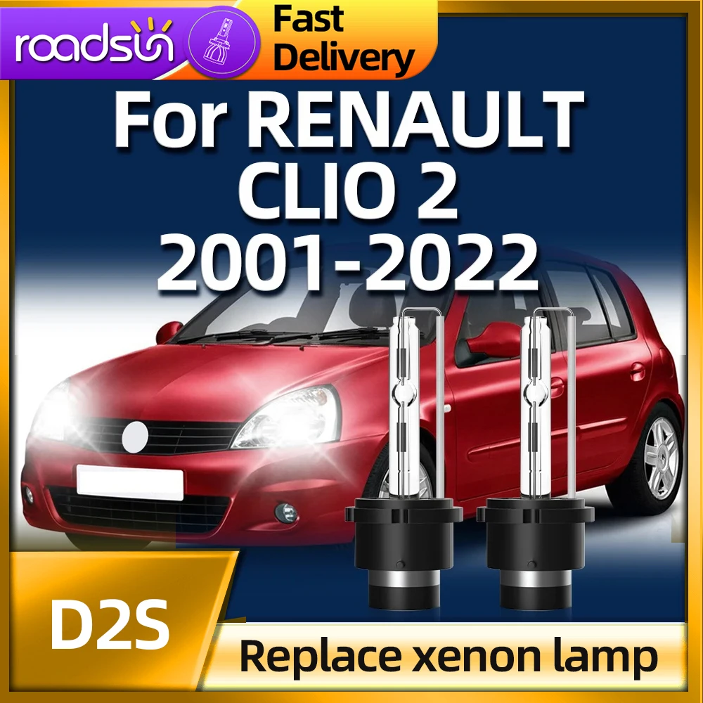 

Roadsun HID D2S Bulb 6000K Xenon Car Headlight For RENAULT CLIO 2 2001 2002 2003 2004 2005 2006 2007 2008 2009 2010 2011-2022