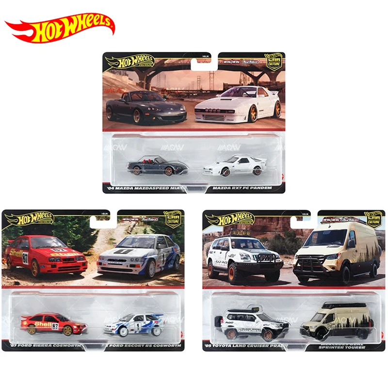 Hot Wheels-Premium Diecast Car Culture para meninos, Toyota, Land Cruiser, Mercedes Benz, velocista, Tourer, Ford, Mazda, 1, 64, original