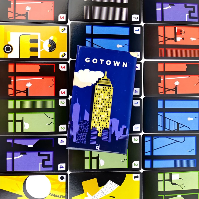 เกมไพ่โกทาวน์ขายดี เกมปริศนาสำหรับครอบครัว เกมปาร์ตี้แสนสนุก สำหรับผู้เล่น 2-4 คน เวลาเล่น 30 นาที