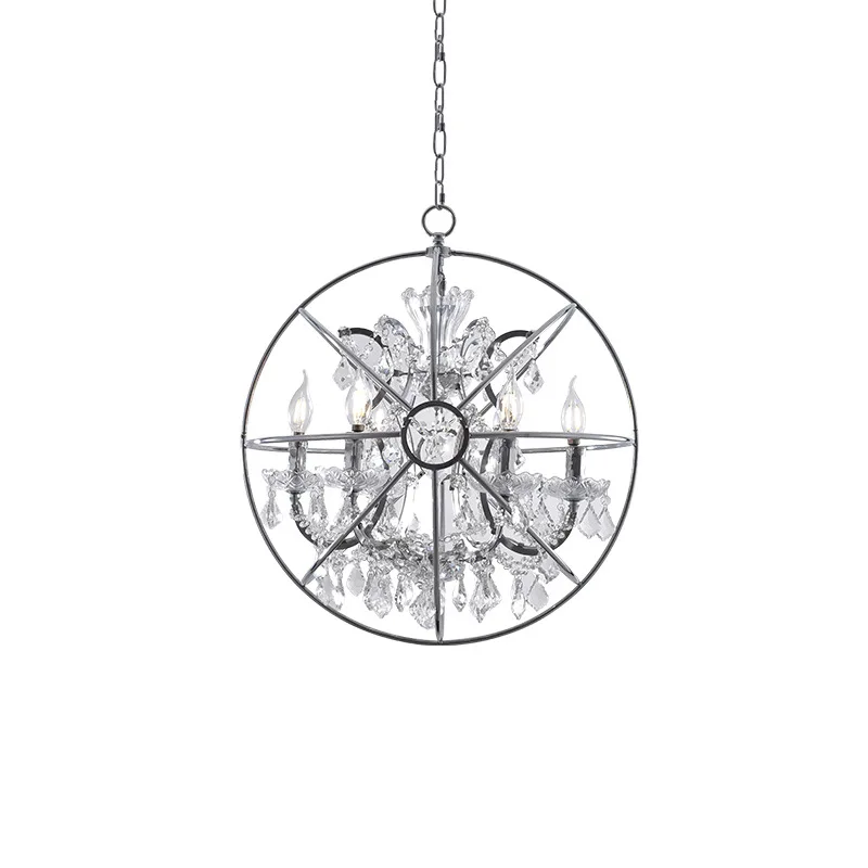 Factory Direct 2026 Cross-border special supply for American country wrought iron crystal chandelier, living room, dining room,