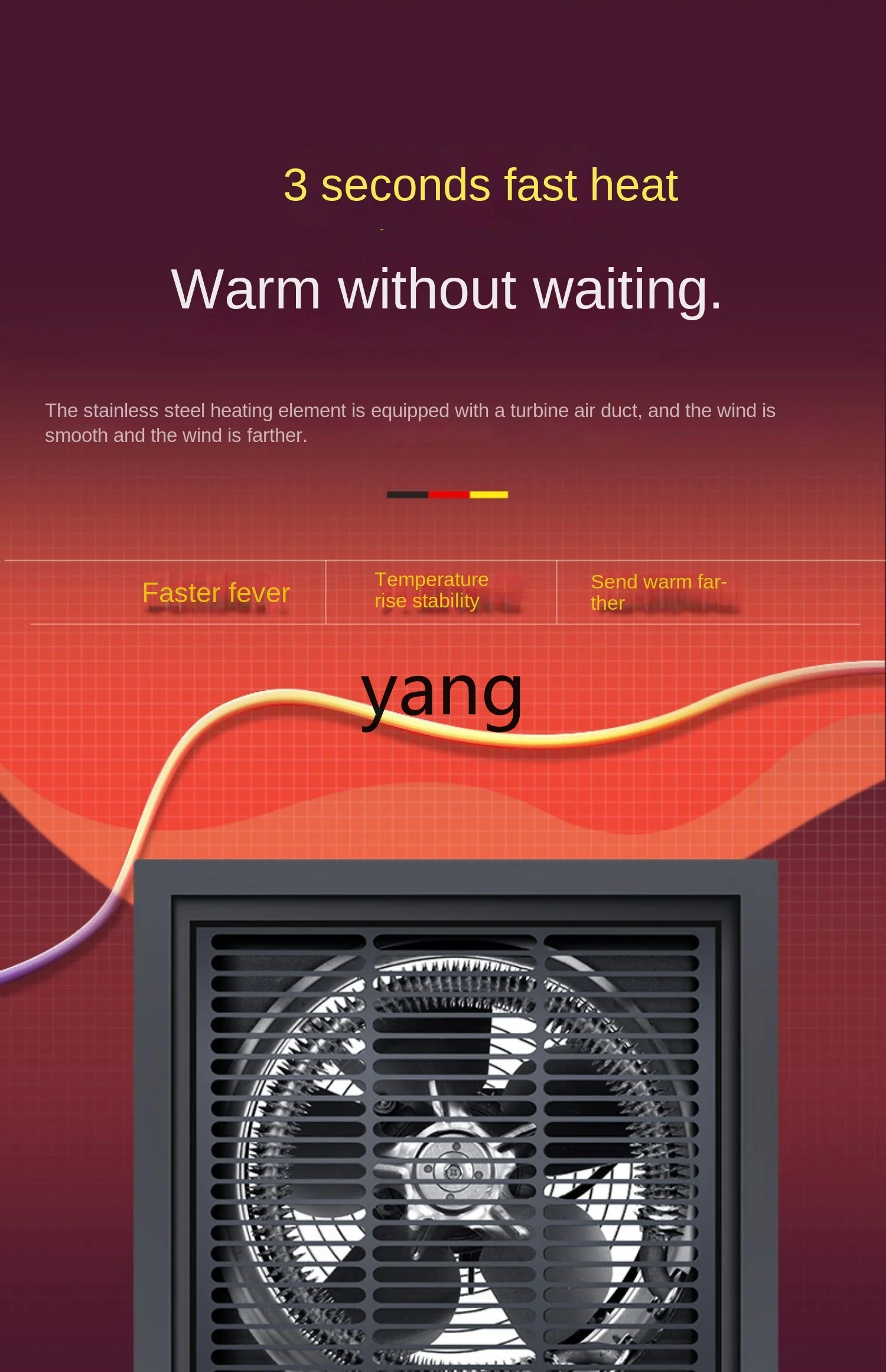 Termoventilatore CX per Grandi Aree, Risparmio Energetico, Riscaldamento Rapido, per Uso Domestico