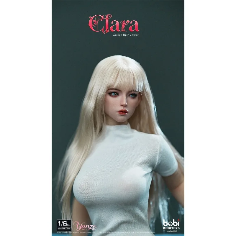 Presale BOBITOYS BO001 1/6 Scale Action Figures Head Sculpture Clara Mobile Eye Female Head Carving Model for 12'' Tbl Ph Body