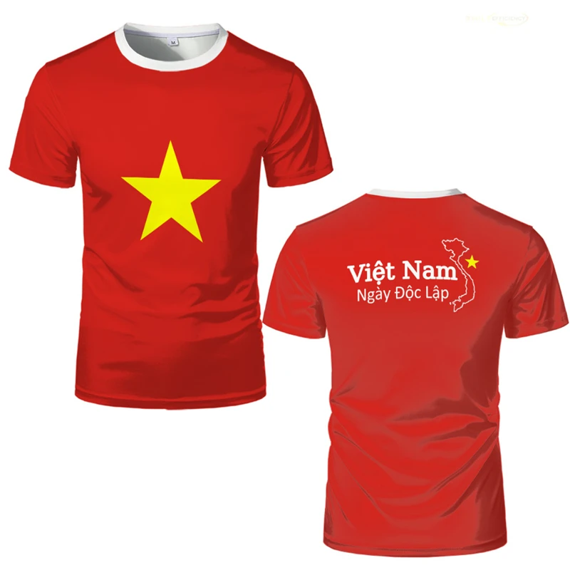 Vietnam Independence Day Flag Graphic T Shirts Fashion Summer National Emblem 3D Printed T-shirts Casual Oversized Unisex Tees #2