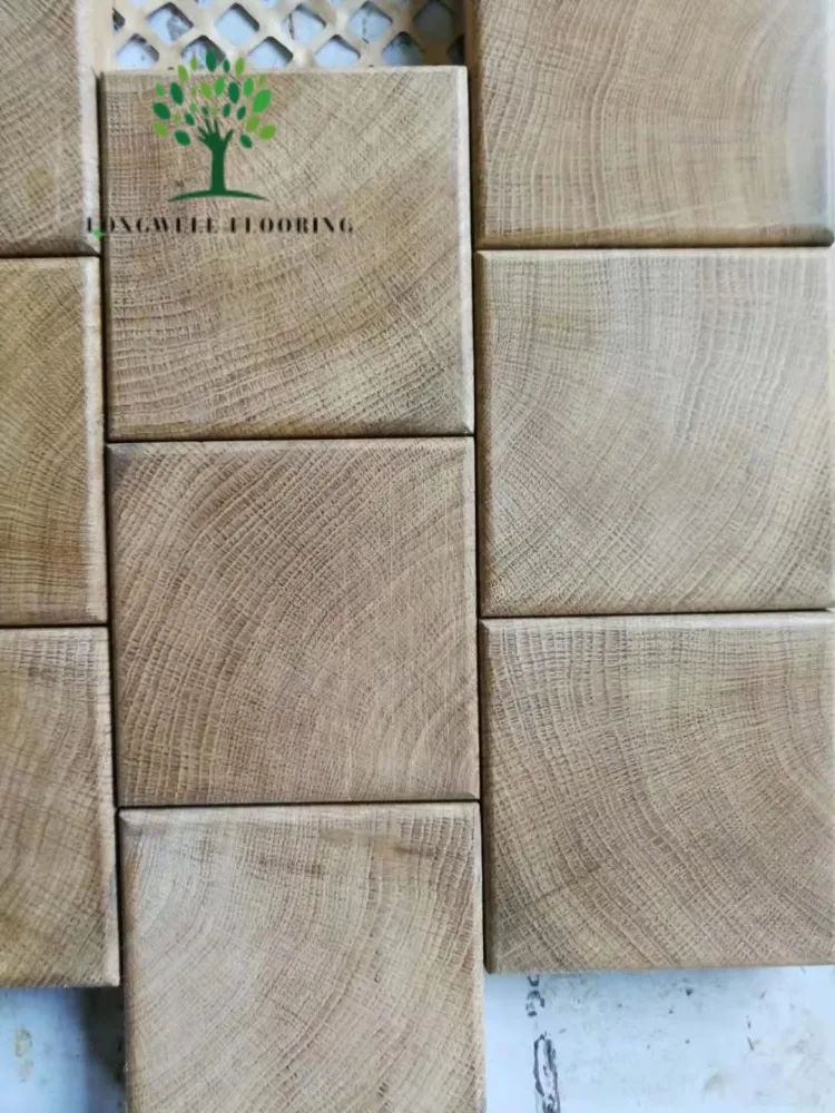 Versi khusus dari ubin kayu keras oak alami, lantai kayu oak putih solid
