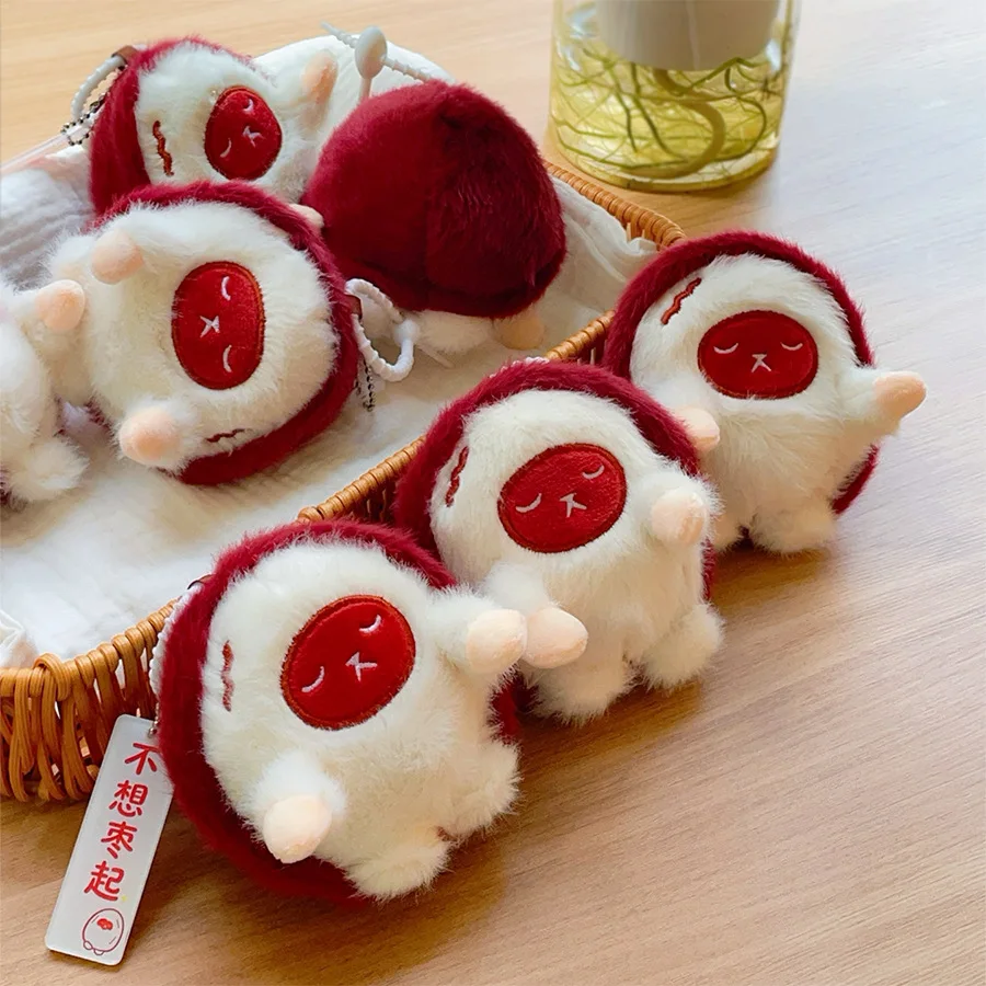 Creative New Cute Funny memes Plush Keychain Lucky Devil Furry Bag Pendant Funny Key Ring Pendant Keychain