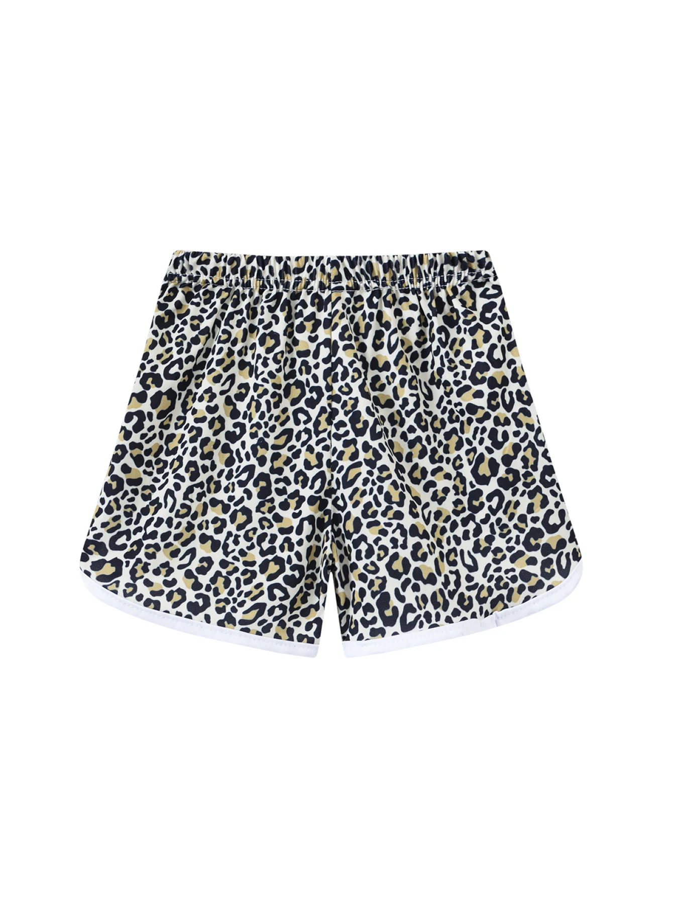 Summer New Children's Casual Sports Shorts, Solid Color Printed Pants, Mid Size Children's Elastic Waisted Beach Pants, Children