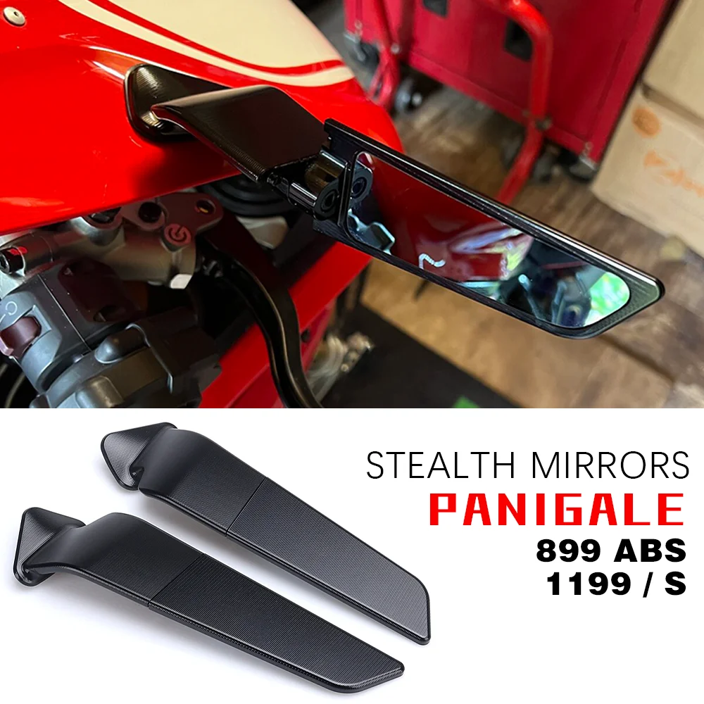 Motorcycle Stealth Mirrors for Ducati Panigale 1199 Accessories Panigale 1199S Rearview Mirror Panigale 899 ABS Panigale Parts