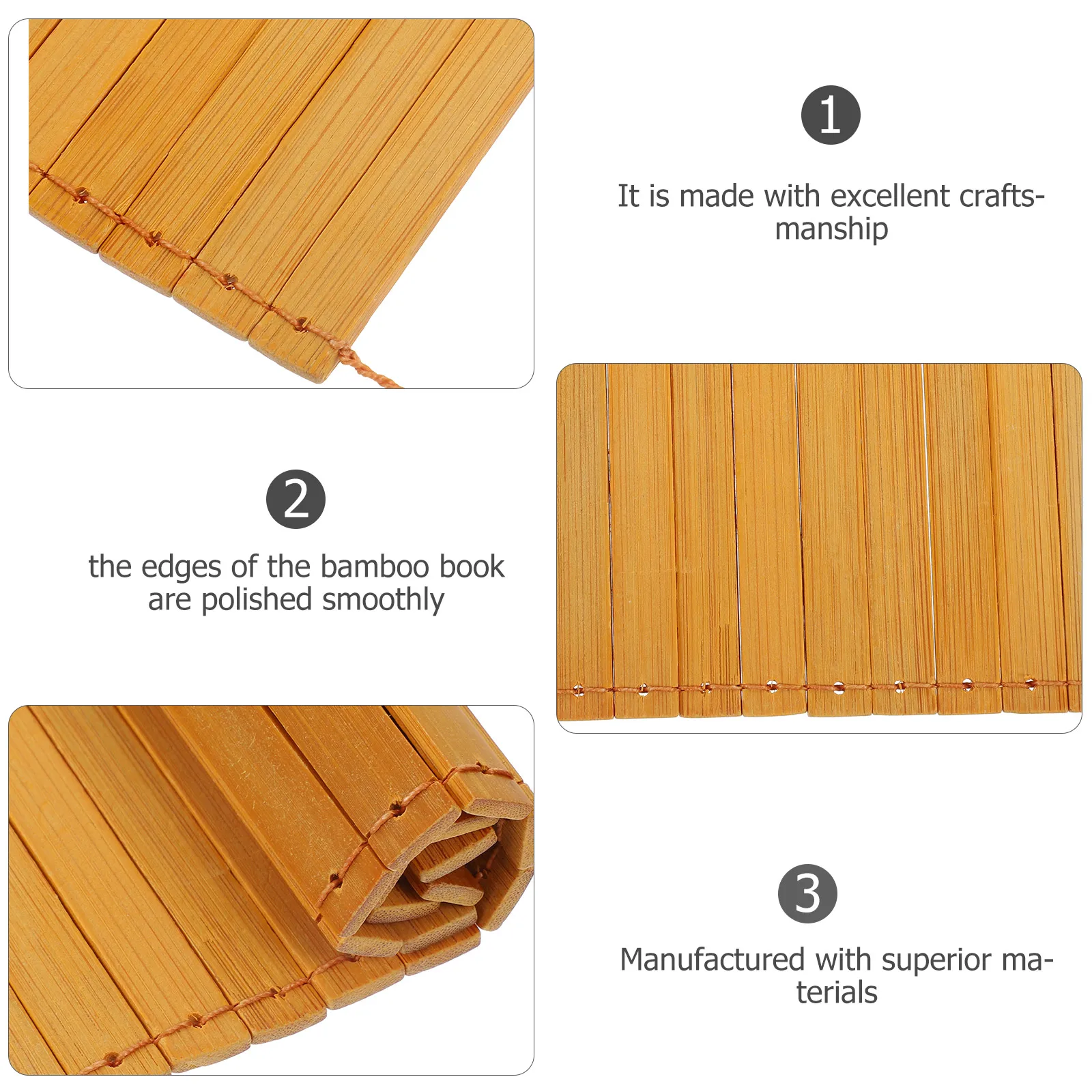 

Unfinished Book Chinese Bamboo Woven Slips Diy Sheet Handicraft Tools Smooth Edges Blank Bamboo Sheet Calligraphy Watercolor Oil