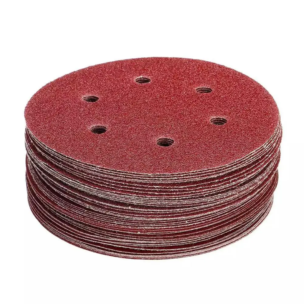 

Sandpaper for Heavy Duty Removal Set 25PCS 9 Inch 225mm 6 Hole Dust Extraction Alumina Abrasive Grit Range 80 240