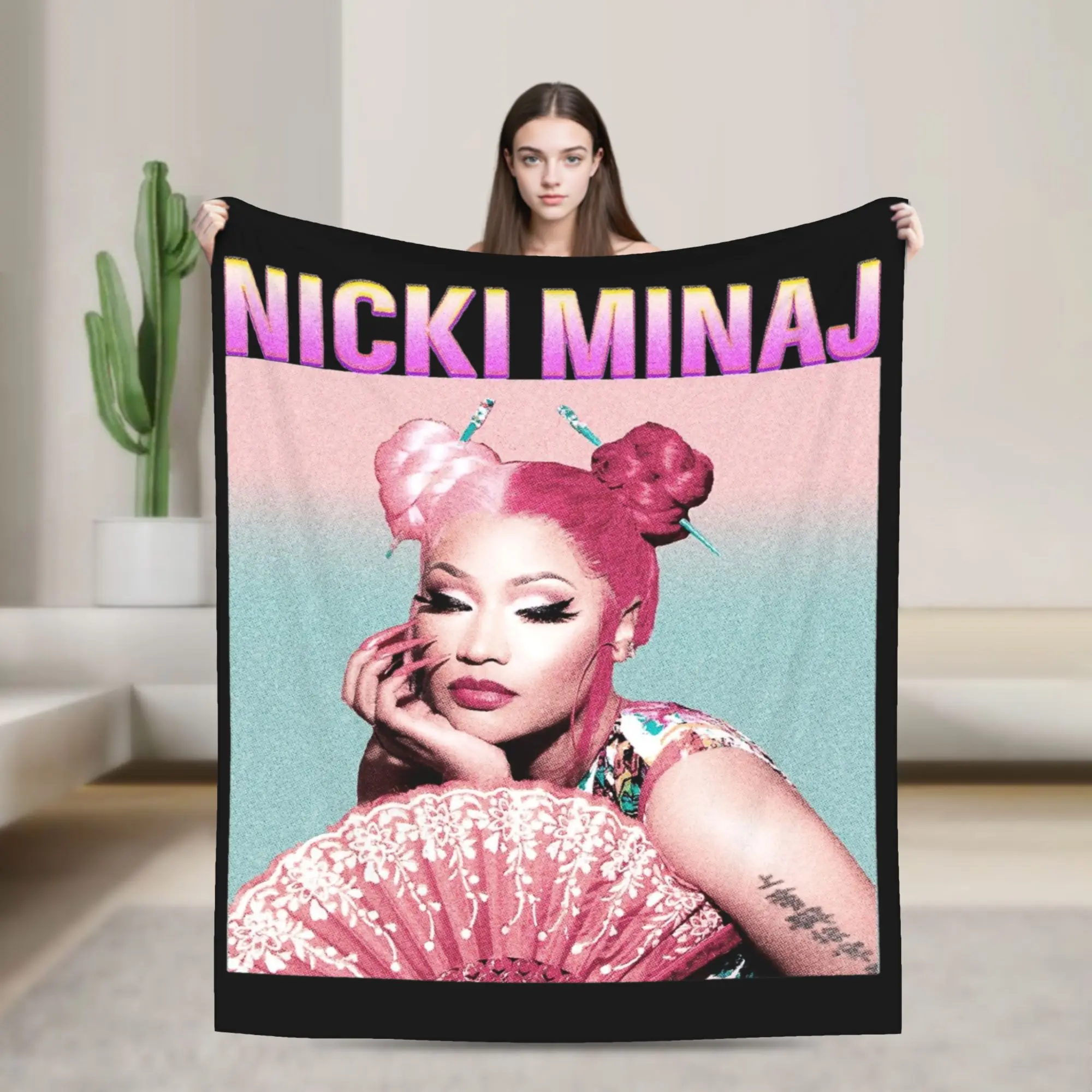 Nicki Minaj Y2K Blanket Flannel  Winter  Breathable Soft Throw Blankets for Bed Couch Quilt