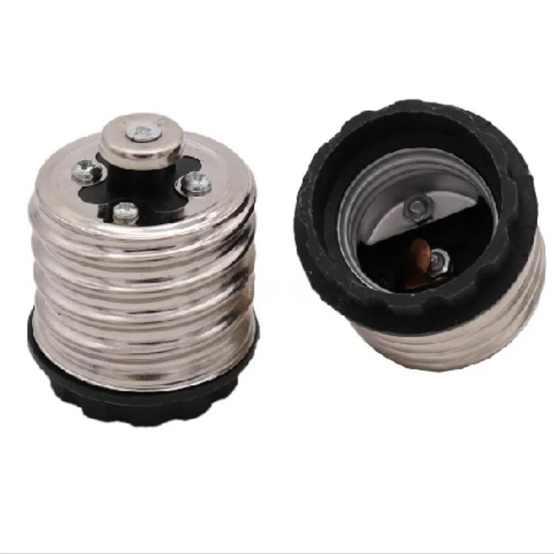 2pcs LED Power Adapter E40 To E27 Socket Lamp Base Holder Plug Extender Led Light Converter A6