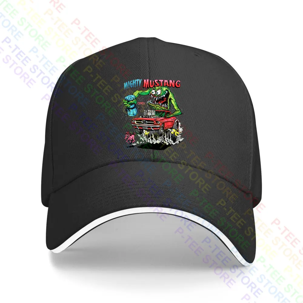 Ed Big Daddy Roth Rat Fink Mighty Mustang Baseball Cap Snapback Caps Knitted Bucket Hat