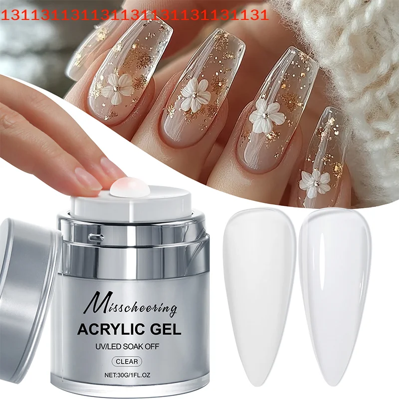 Gel per unghie Quick Builder 15/30g Estensione trasparente per nail art Acrilico multifunzionale Soak off LED UV per uso professionale in salone