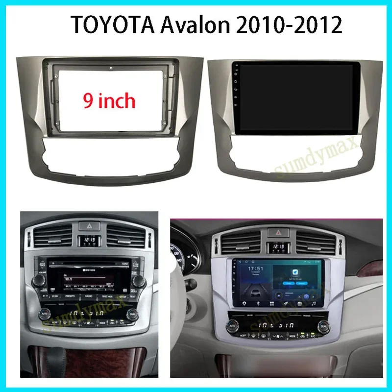 9inch Car DVD Frame Audio Fitting Adaptor Dash Trim Kits Facia Panel For TOYOTA AVALON 2011 2012 android 2din Car Radio Frame