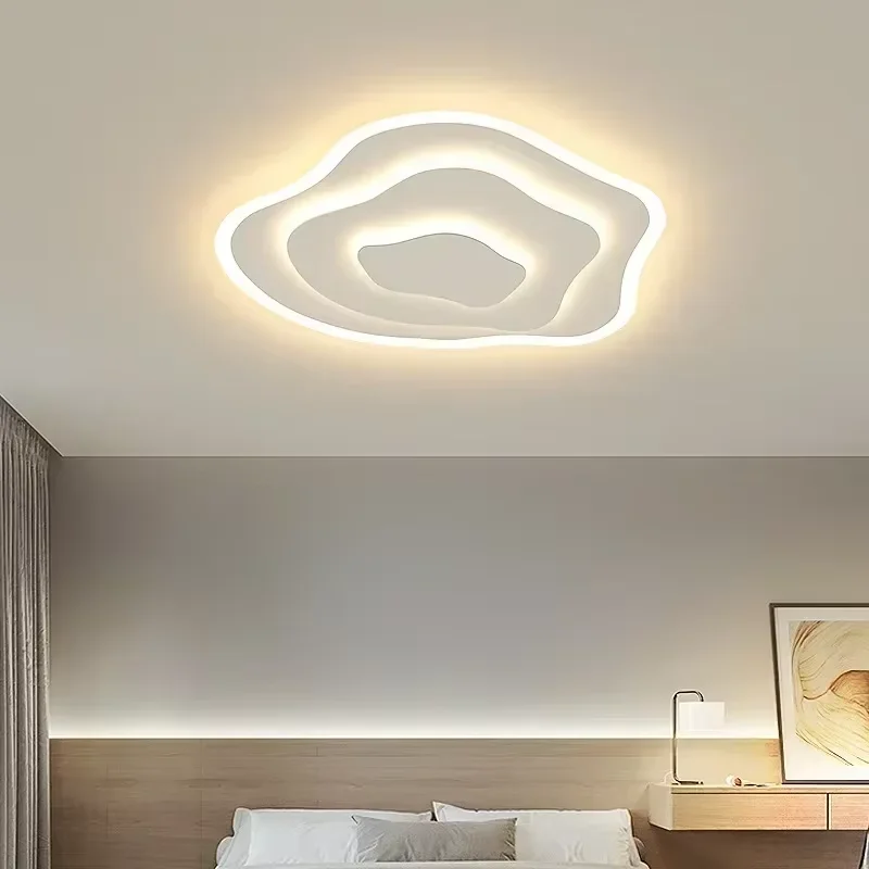 Nordic Ultra Thin Led Ceiling Lights Creative Design Irregular White Cloud Lamp Living Dining Room Study Master Bedroom Light