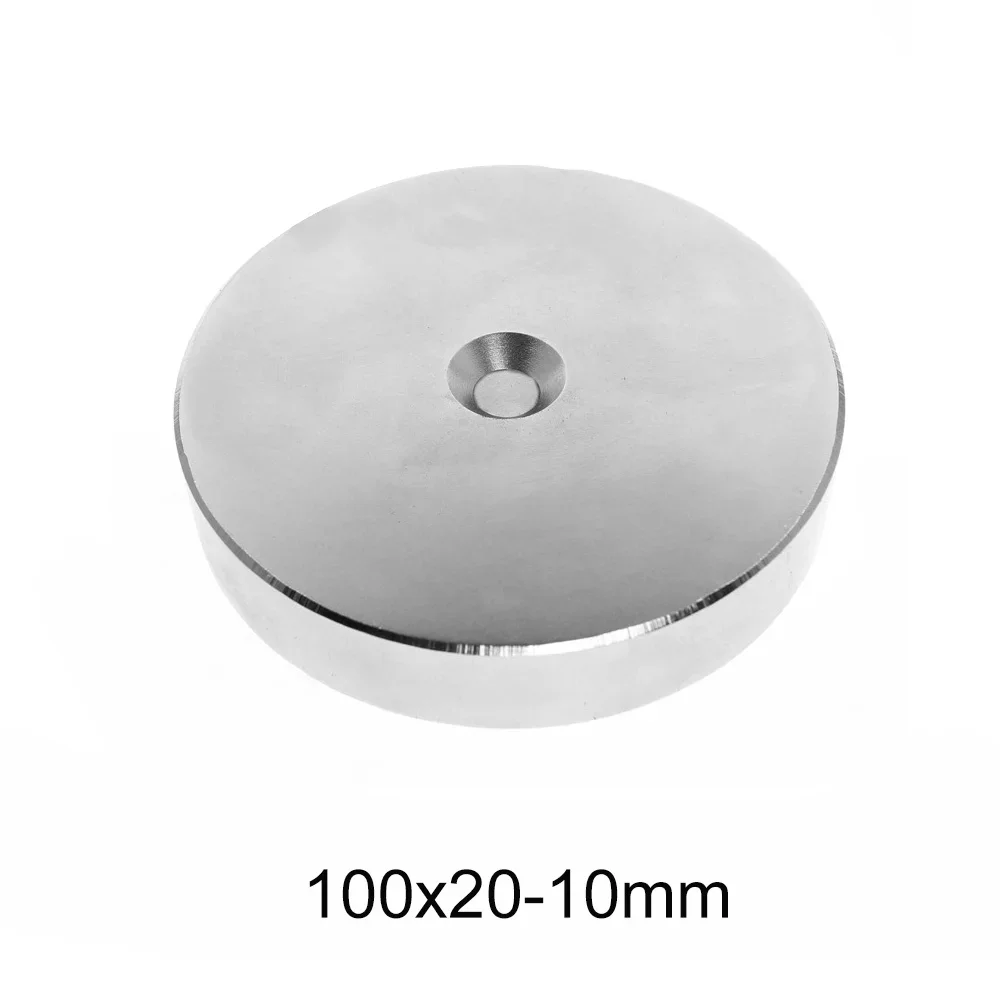 

1PC 100x20-10 mm Big Thick Round Magnet 100mm X 20mm Neodymium Magnet Disc 100*20-10 mm N35 Permanent Magnet 100*20 Hole 10mm