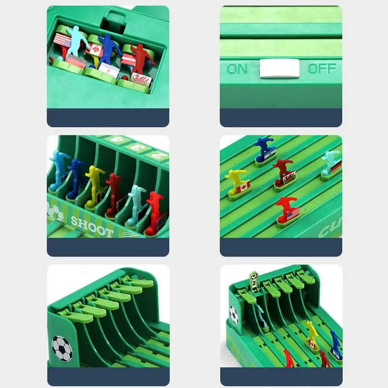 Table Football Board Game Table Sports Desktop Football Board Games Interactive Toy Horse Racing Machine Tabletop Football Games