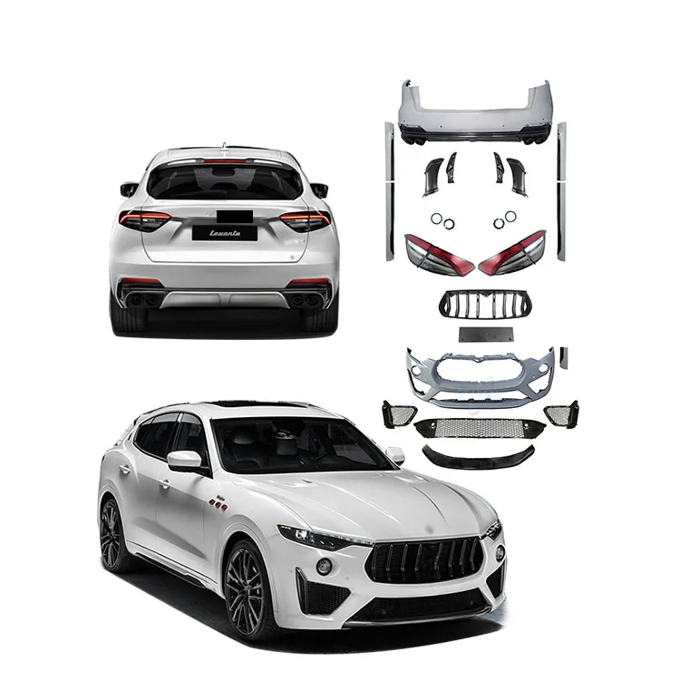 LED headlights and rear tail lights upgraded Front and rear bumpers Old Modified New Bodykit for Maserati Levantecustom