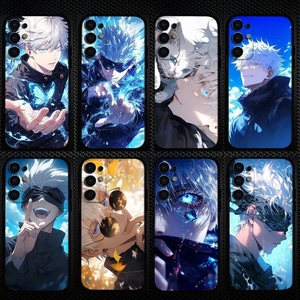 

J-Jujutsu Kaisen G-Gojo Phone Case For Samsung S25,S24,S23,S22,S21,S20,Plus,Fe,Lite,Others Black Cover