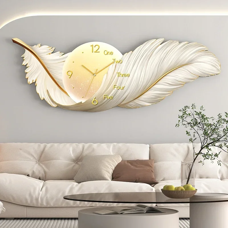 Led Luxury Design Wall Clocks Art Mural Living Room Wall Watch Aesthetic Minimalist Horloge Interior Murale Home Decoration