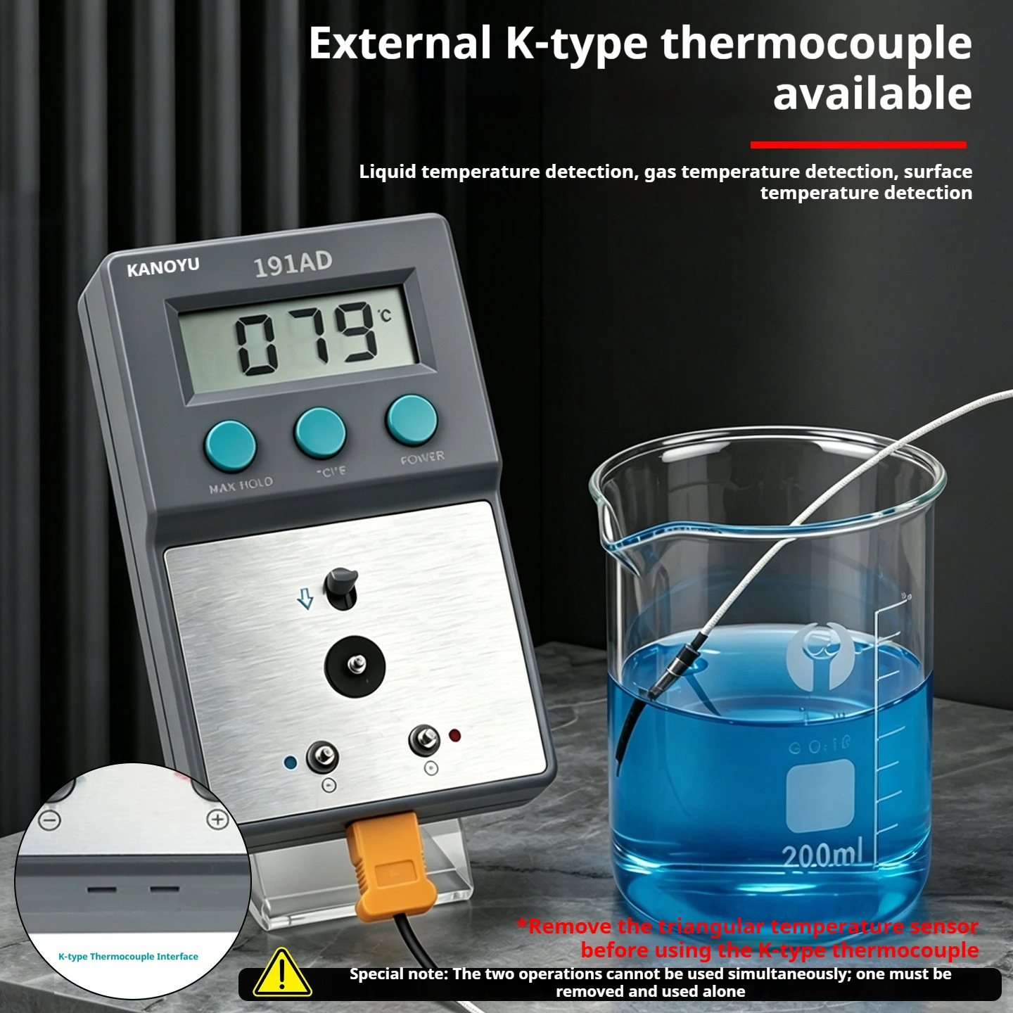 KNY-191AD Welding iron temperature tester, soldering station electronic thermometer, thermocouple probe inspection instrument