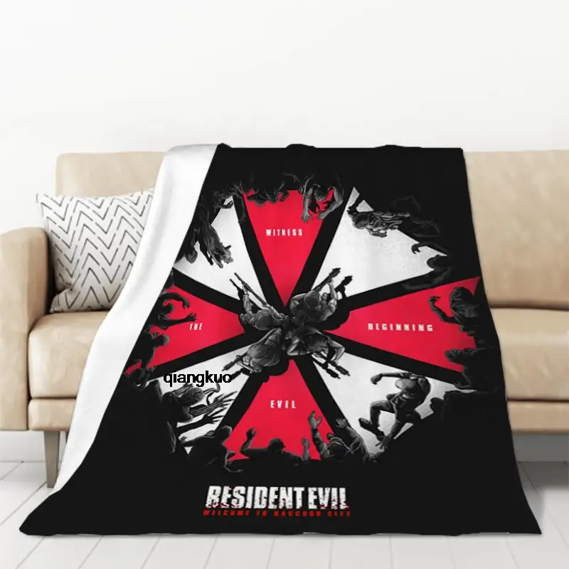 Resident-E-Evil Sofa Blankets & Throws Anime Blanket Fluffy Soft Blankets for Bed Summer Comforter Furry Throw Double Decorative