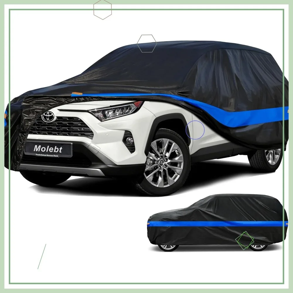 

Универсальный водонепроницаемый автомобильный чехол для внедорожника для защиты от любых погоды, подходит для большинства моделей среднего размера до 190 дюймов