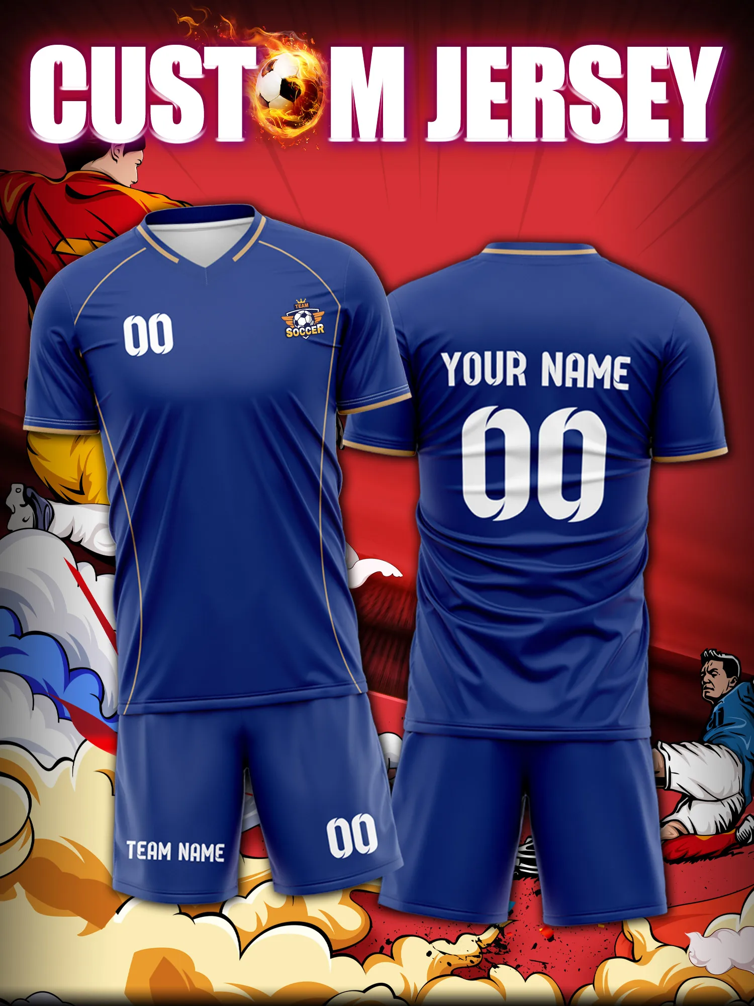 2026 Men's and Women's Customized Name and Number Sports V-Neck Jerseys, Quick-Drying, Fashionable, Sublimation Technology
