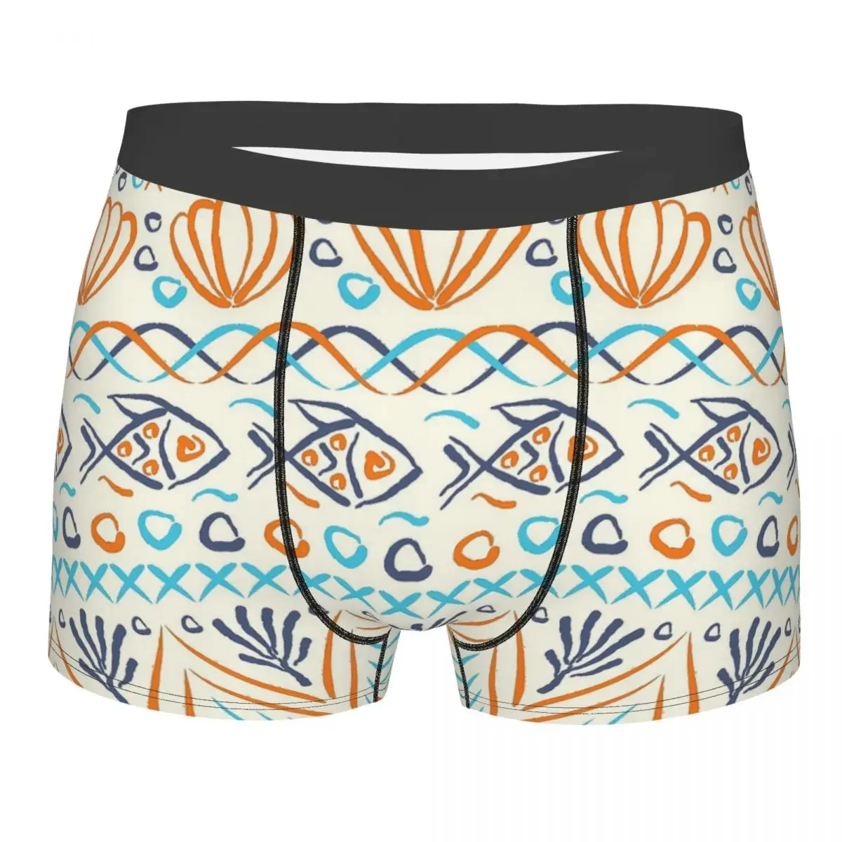 Animals of The Sea Clever Gentle Free And Happy Shell Underpants Cotton Panties Men's Underwear Sexy Shorts Boxer Briefs