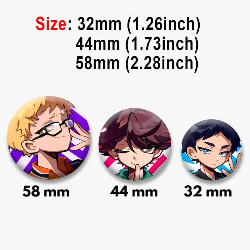 Cartoon Anime Haikyuu Brooch Funny Character Shoyo Yu Nishinoya Pin Backpack Clothing Jewelry Badge Accessories Gifts for Friend - Image 2