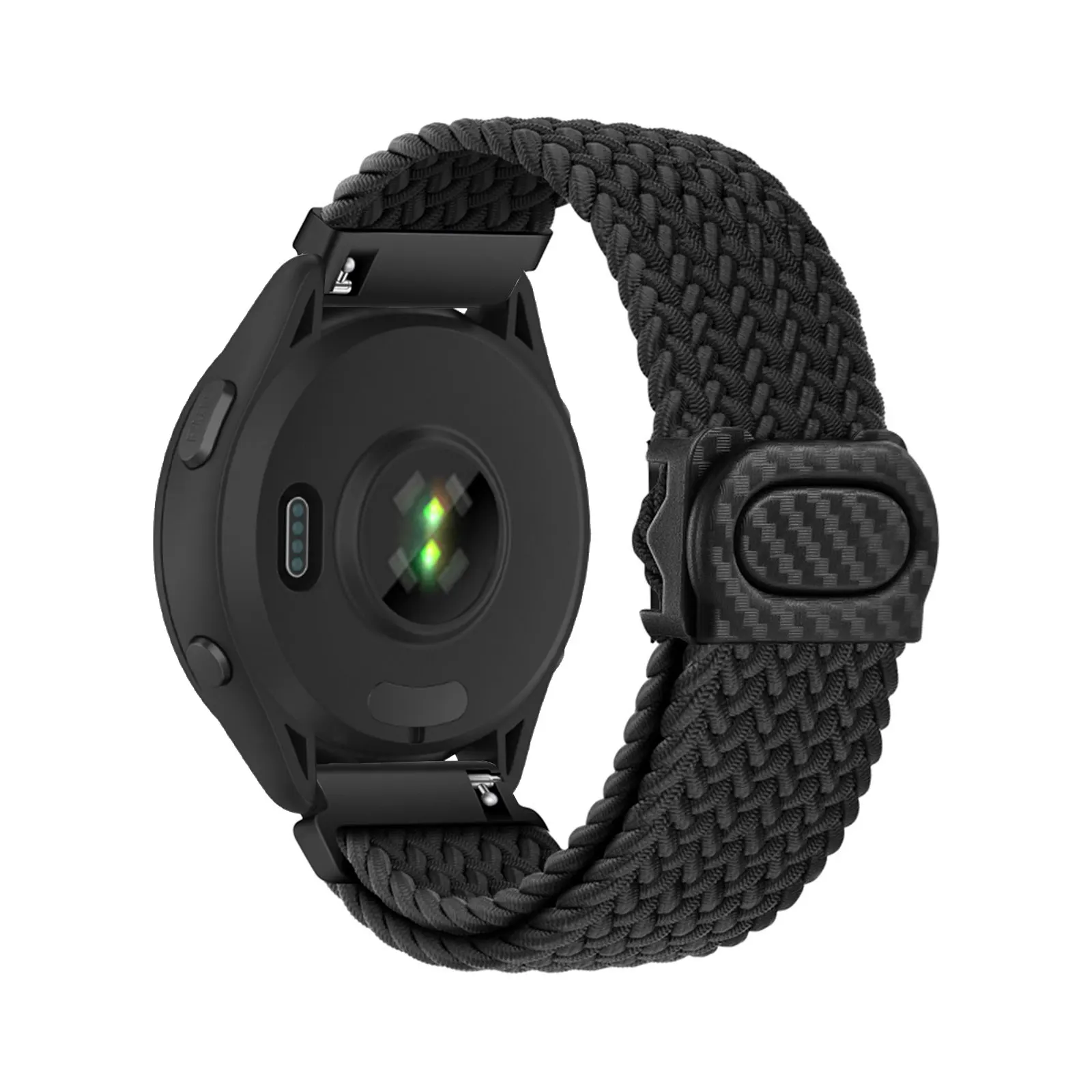 

Elastic Nylon Bands for Garmin Forerunner 165/165 Music Band, Plastic Buckle Adjustable Nylon Strap